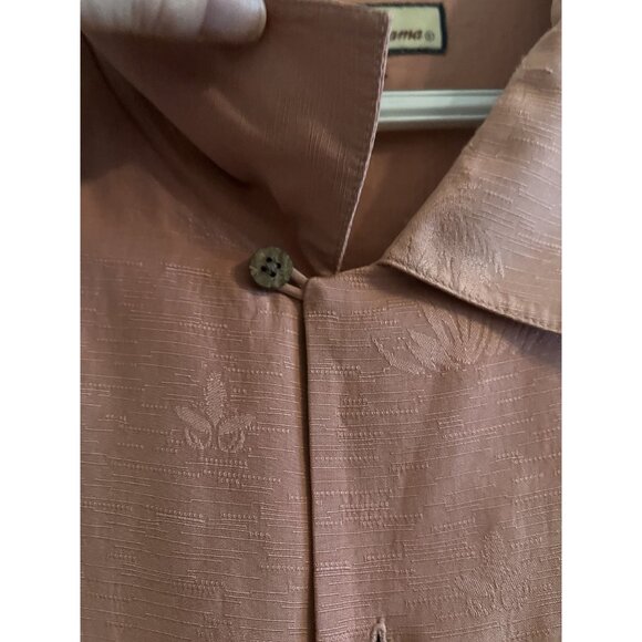 Tommy Bahama Palm Tree Embroidered Men's 100% Silk Hawaiian Shirt 2XL XXL - Picture 4 of 11